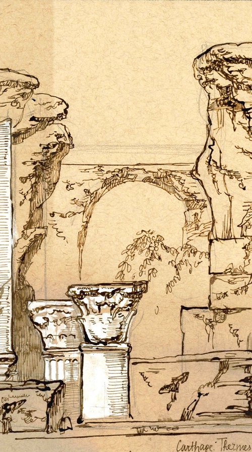 Baths of Antoninus of Carthage. Chapitals of Antiquity by Olga Kataeva-Rochford