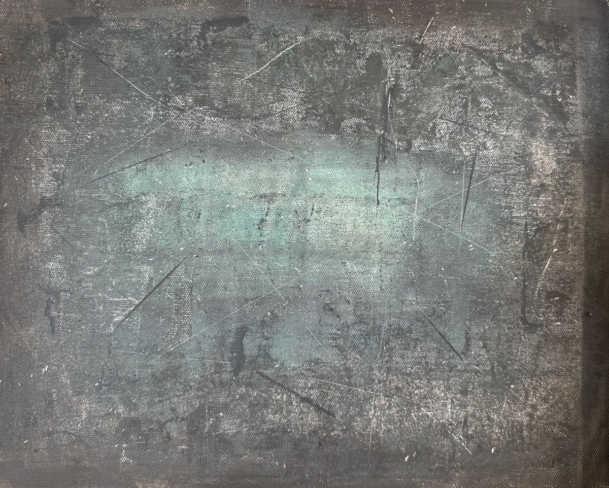 Abstract Acrylic Painting By Catherine Winget, 15 X 12, Into The Blue - Abstract Blues 15, Original Artwork