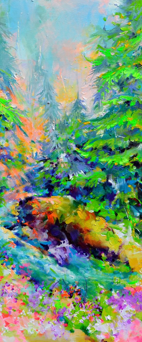 Stream in the Fir Forest by Soos Roxana Gabriela