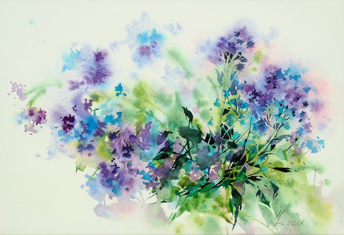 Purple, Navy, Blue by Inna Petrashkevich