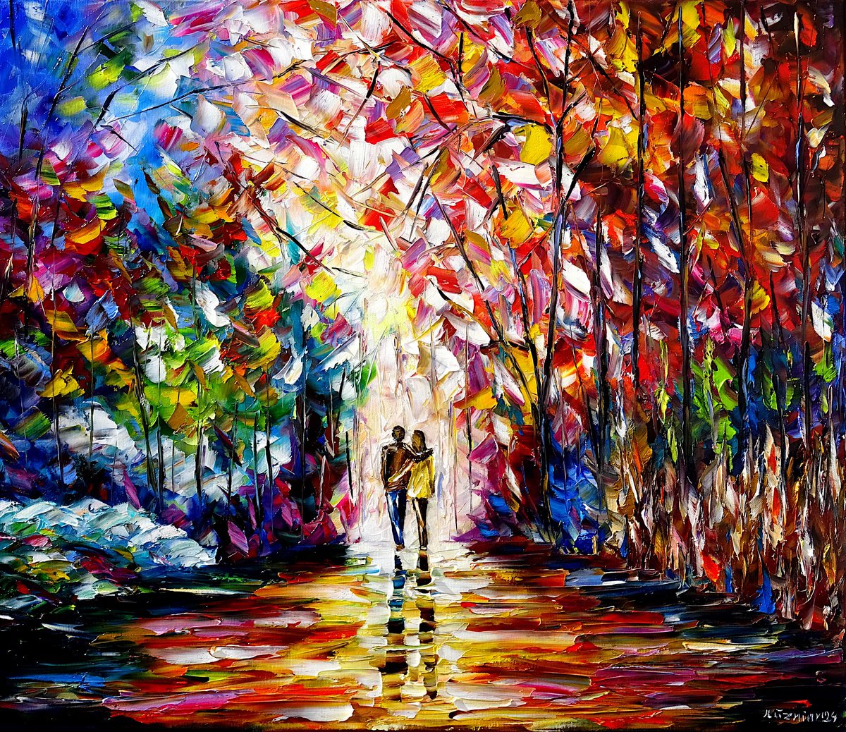 Expressive Oil Painting , In The Beauty Of Autumn By Mirek Kuzniar, 28 X 24, Artwork For Sale On Artfinder