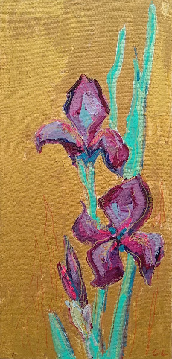 Irises by Olesia Lishaeva