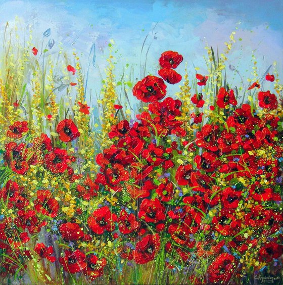 Flower Landscape "Poppies"