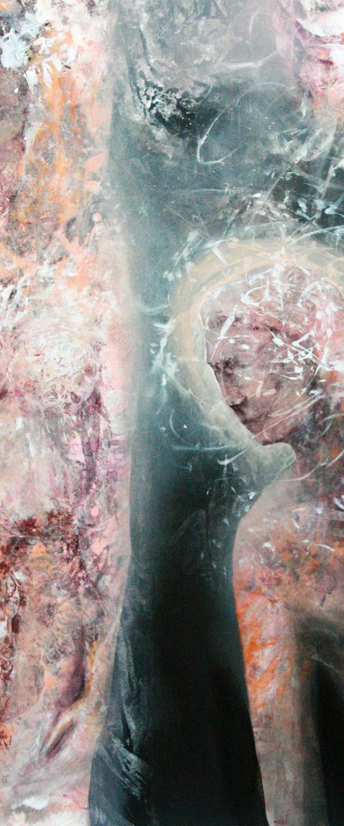 LARGE SUPERBE NIGHT ANCESTRAL WEEDING LOVE COUPLE ONIRIC ART BY MASTER KLOSKA DEW COLLECTORS by Kloska Ovidiu