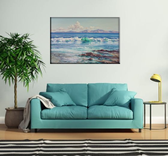 Sea waves(60x90cm, oil painting)