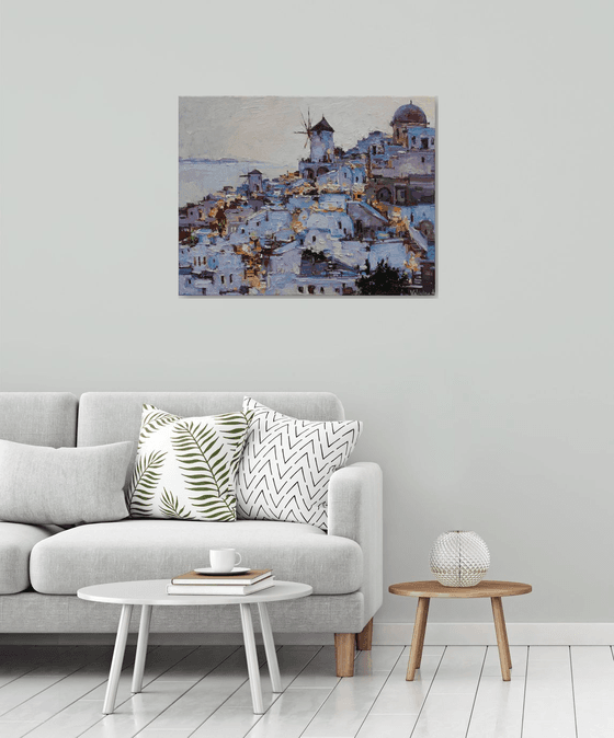 Santorini, Greece - Original landscape painting