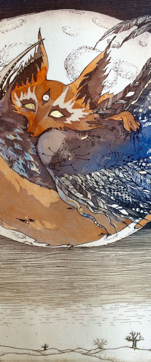 Kitsune and The Blue Bird of Happiness by Marina Korenfeld