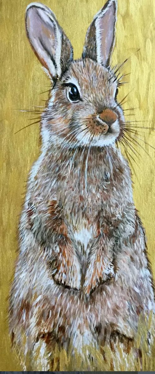 Golden bunny 3 by Olga Koval