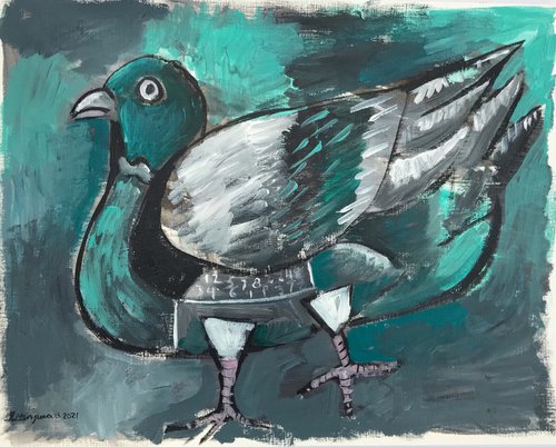 The Fat Pigeon by Roberto Munguia Garcia