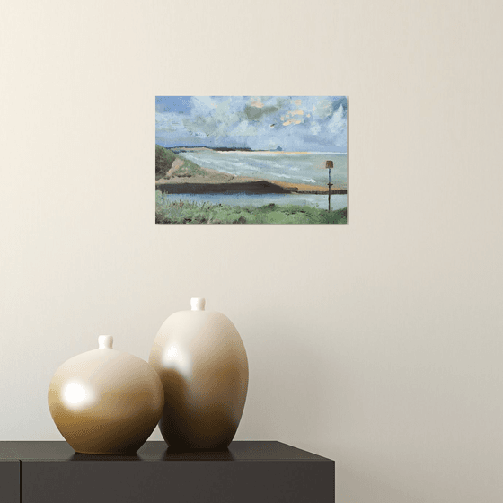 Rye Harbour mouth, original oil painting