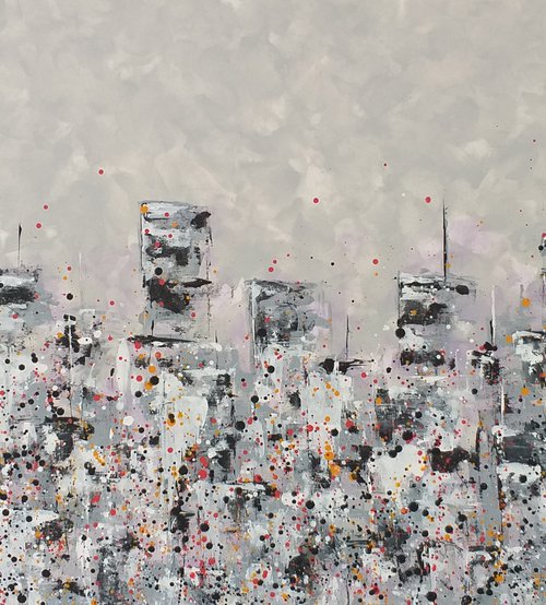 « New York city lights № 2 » by M.Y. by Max Yaskin