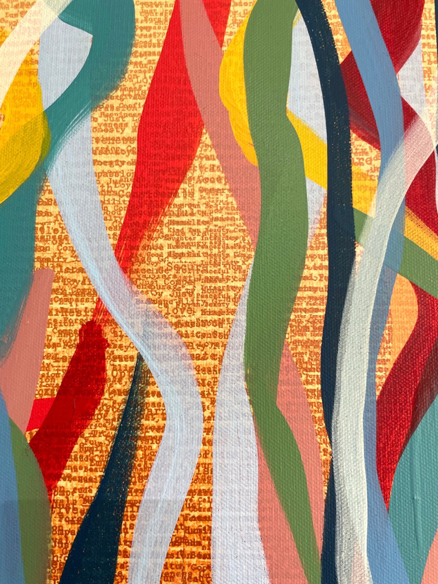 Abstract Acrylic Painting By George Hall, 50 X 50, Ambient Funk B, Original Artwork