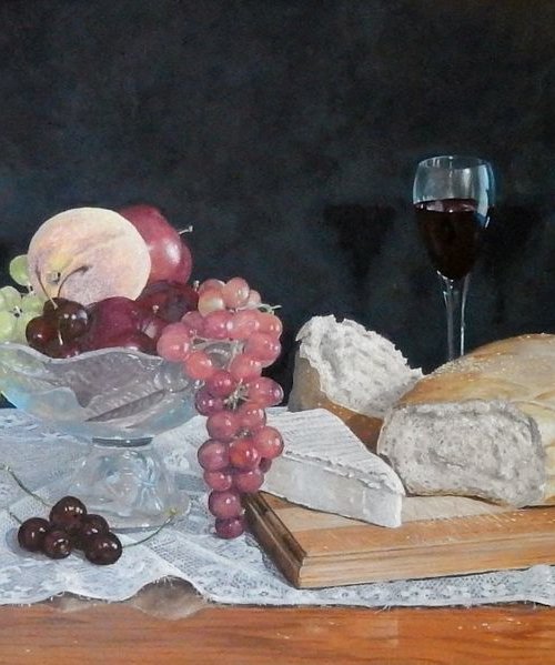 Still Life with Rose of Sharon by Glen Solosky