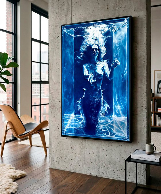 The Mermaid's Secret - Large Blue Nude