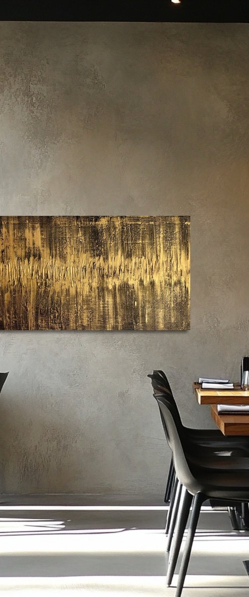 Golden Fire 120x60x2 cm by Exclusive Arts