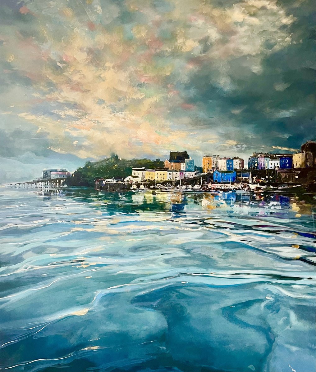 Impressionistic Landscape Oil Painting By Ewa Czarniecka, 40 X 48, Days To Remember, Original Artwork