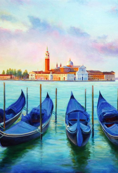 Venice Gondolas by Behshad Arjomandi