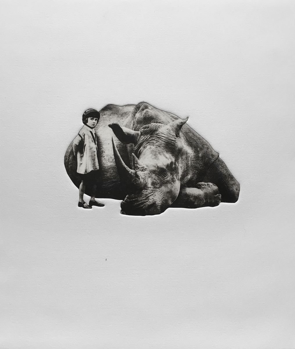 Girl and Rhino No.6 by Jaco Putker