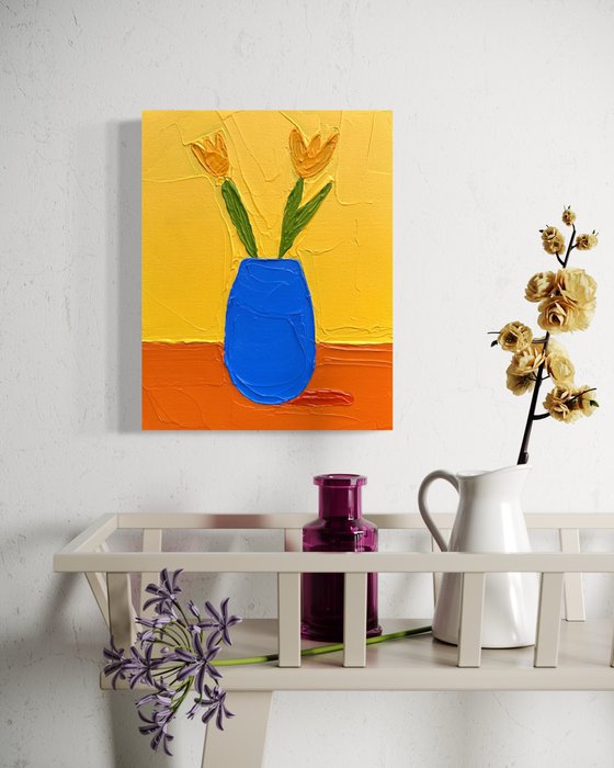 Still life with tulips