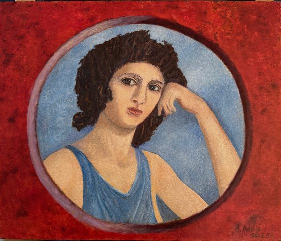 Pompeian girl 01 - Encaustic