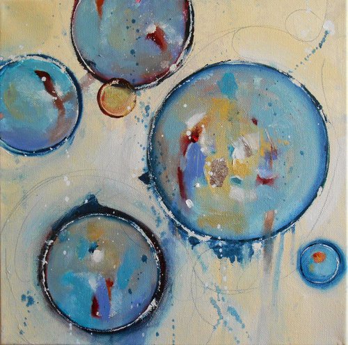 Blue Tuesday by Abstract Art by Cynthia Ligeros
