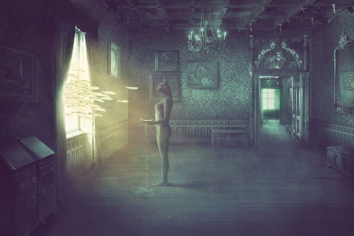 Surrealistic Animal Photograph By Nikolina Petolas, 37 X 25", Along Comes Another, Original Artwork