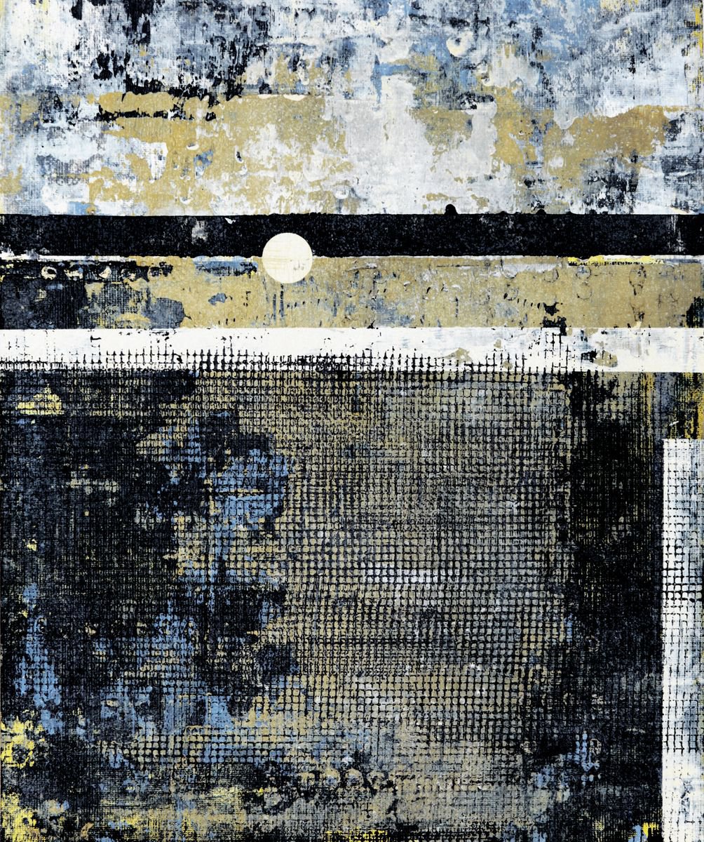 Abstract Acrylic Painting By Petr Strnad, 10 X 12", Territory Iii., Original Artwork