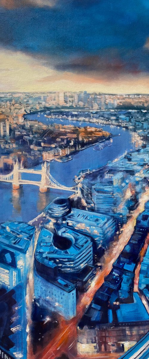 "London"original oil painting by Artem Grunyka