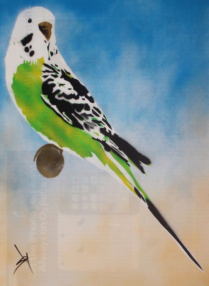 Urban And Pop Animal Painting By Juan Sly, 23 X 30", Grandma