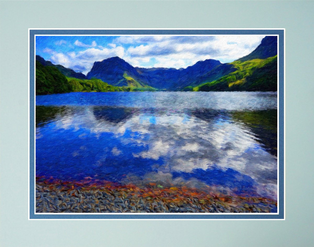 Buttermere Lake District Impressionism three by Robin Clarke