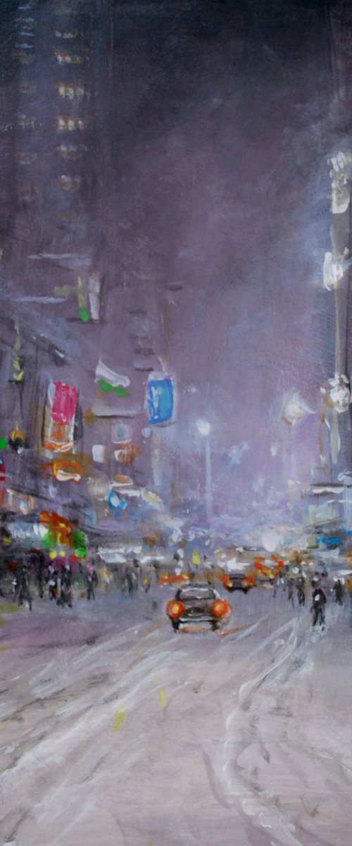 New York in snow by Vishalandra Dakur