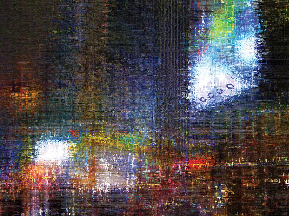 Abstract Cityscapes Print By Javier Diaz, 80 X 60, Estructuras Lumi?nicas 5/Xl Large Original Artwork, Original Artwork