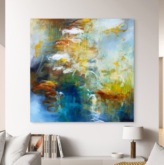 Lilies in Soft Reflection