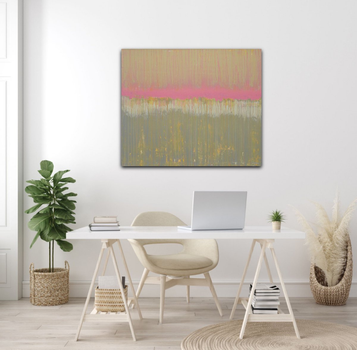 Coral Haze, Large minimalist painting by Carney