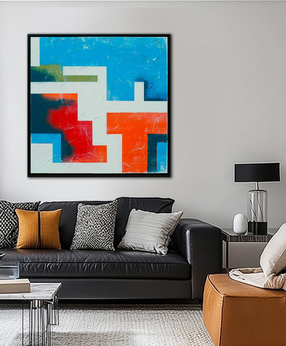 Orange Remix By Ronald Hunter, 35 X 35, Artwork For Sale On Artfinder