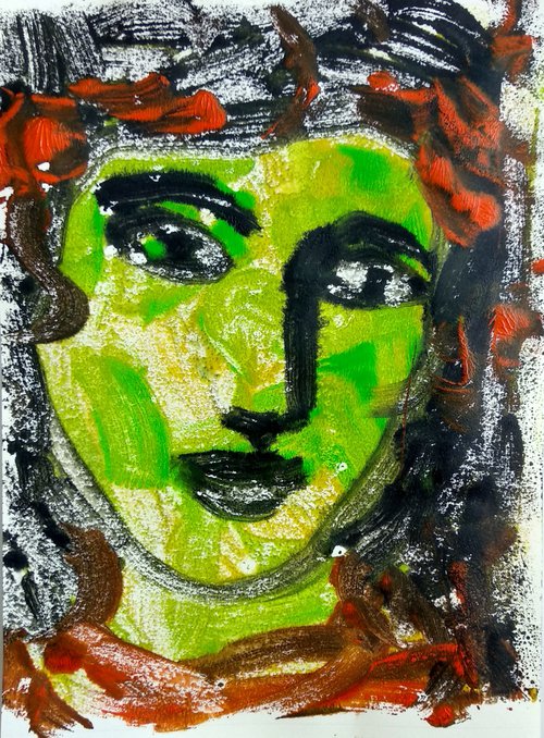 Portrait of a woman- The Face VII  - by Asha Shenoy