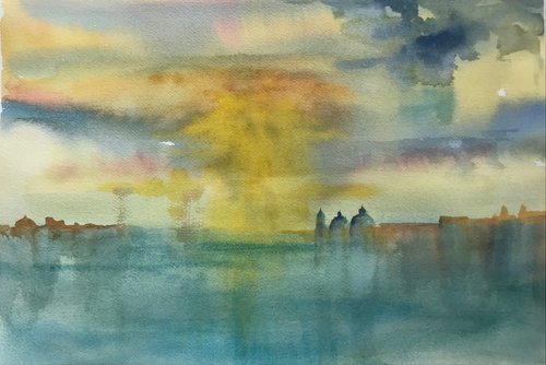Golden Dawn at Venice lagoon by Brian Tucker