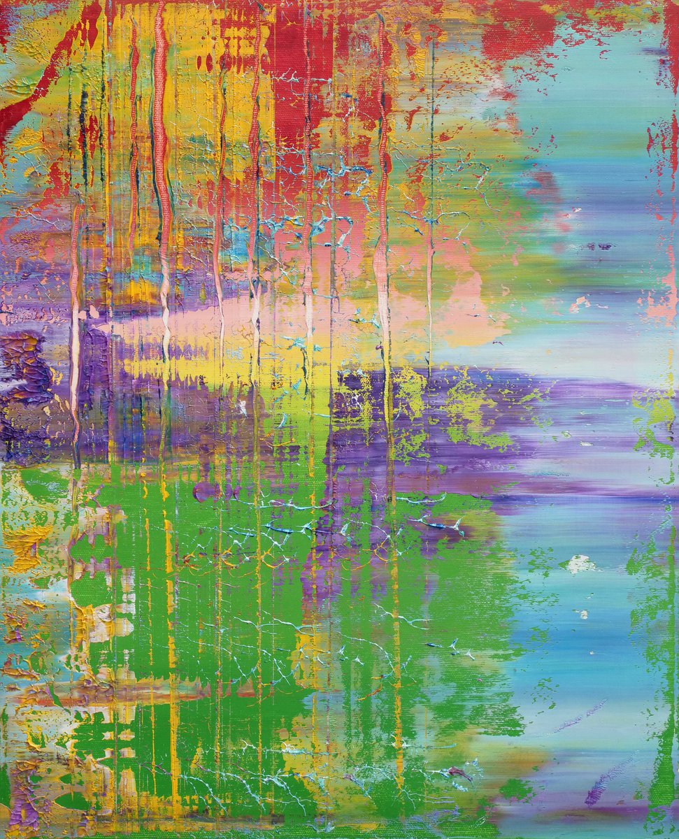 50x40 cm Colorful Abstract Painting Abstract Art by Vadim Shamanov