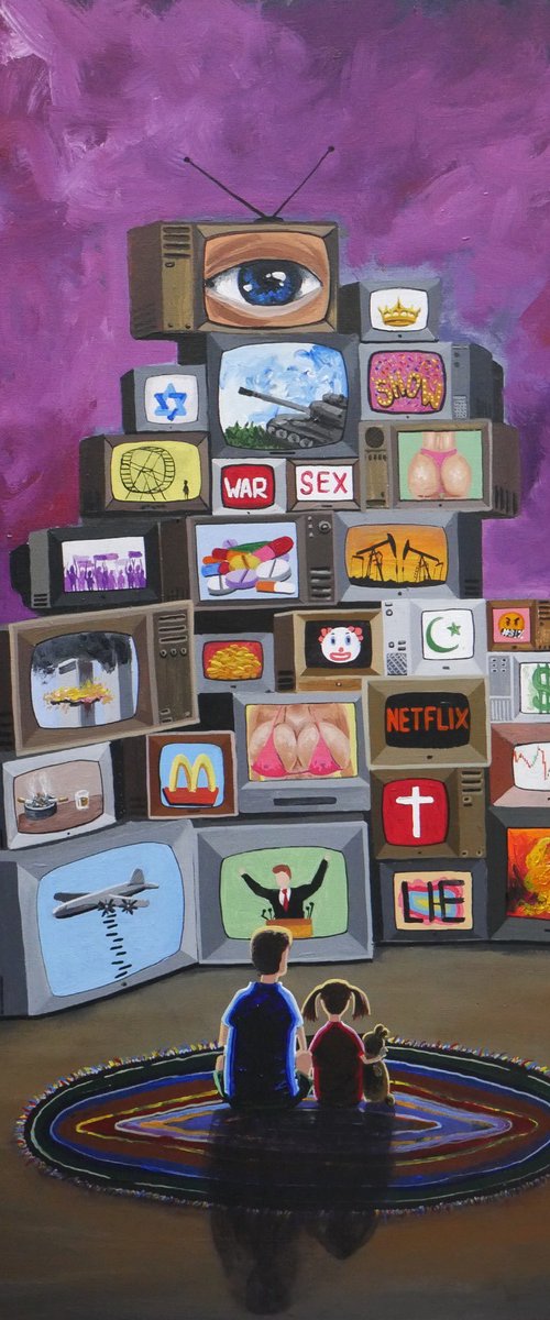 "Shaping the future" 2023 Acrylic on canvas 80x60 by Eugene Gorbachenko