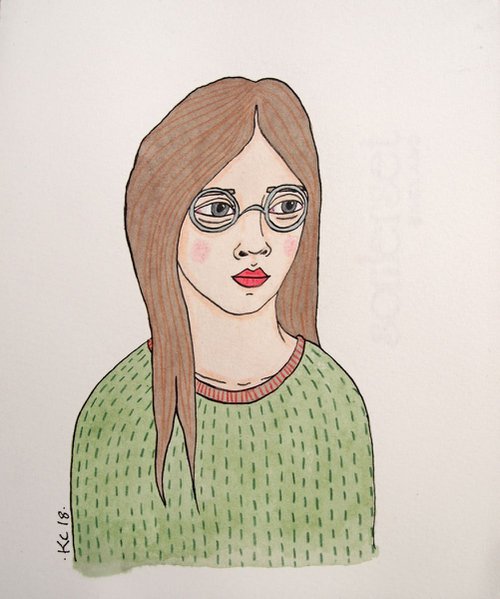 Girl with Glasses by Kitty  Cooper