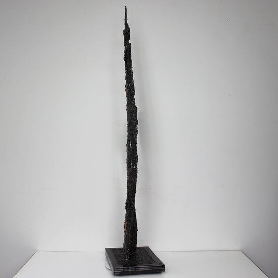 Wodan - Metal abstract sculpture steel bronze brass