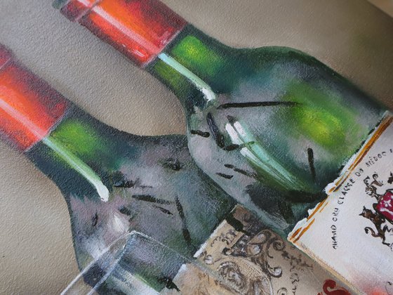 Red Wine, Grapes and Bread