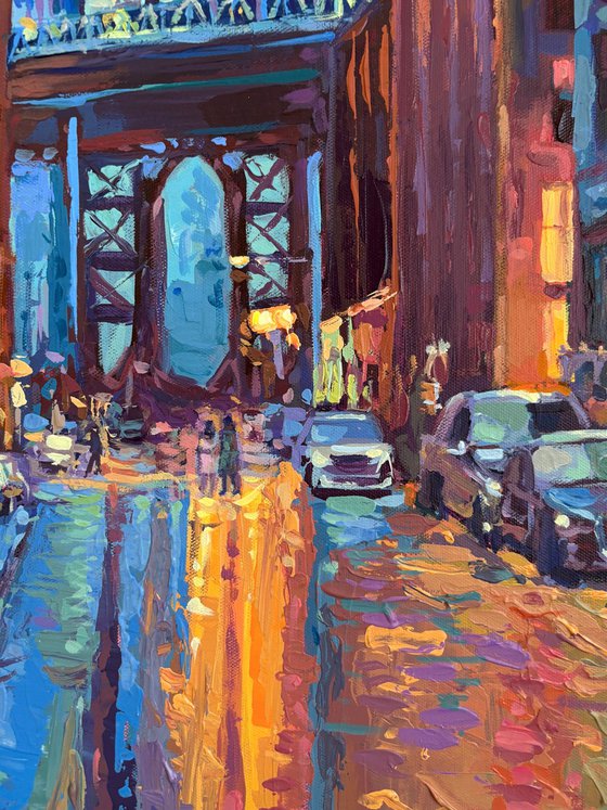 Manhattan Bridge from DUMBO Street, New York