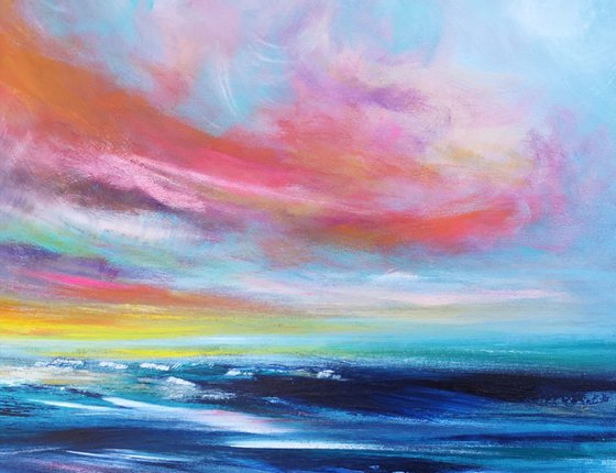 "You Are The Reason" - Cornish Seascape, Art, Skyscape