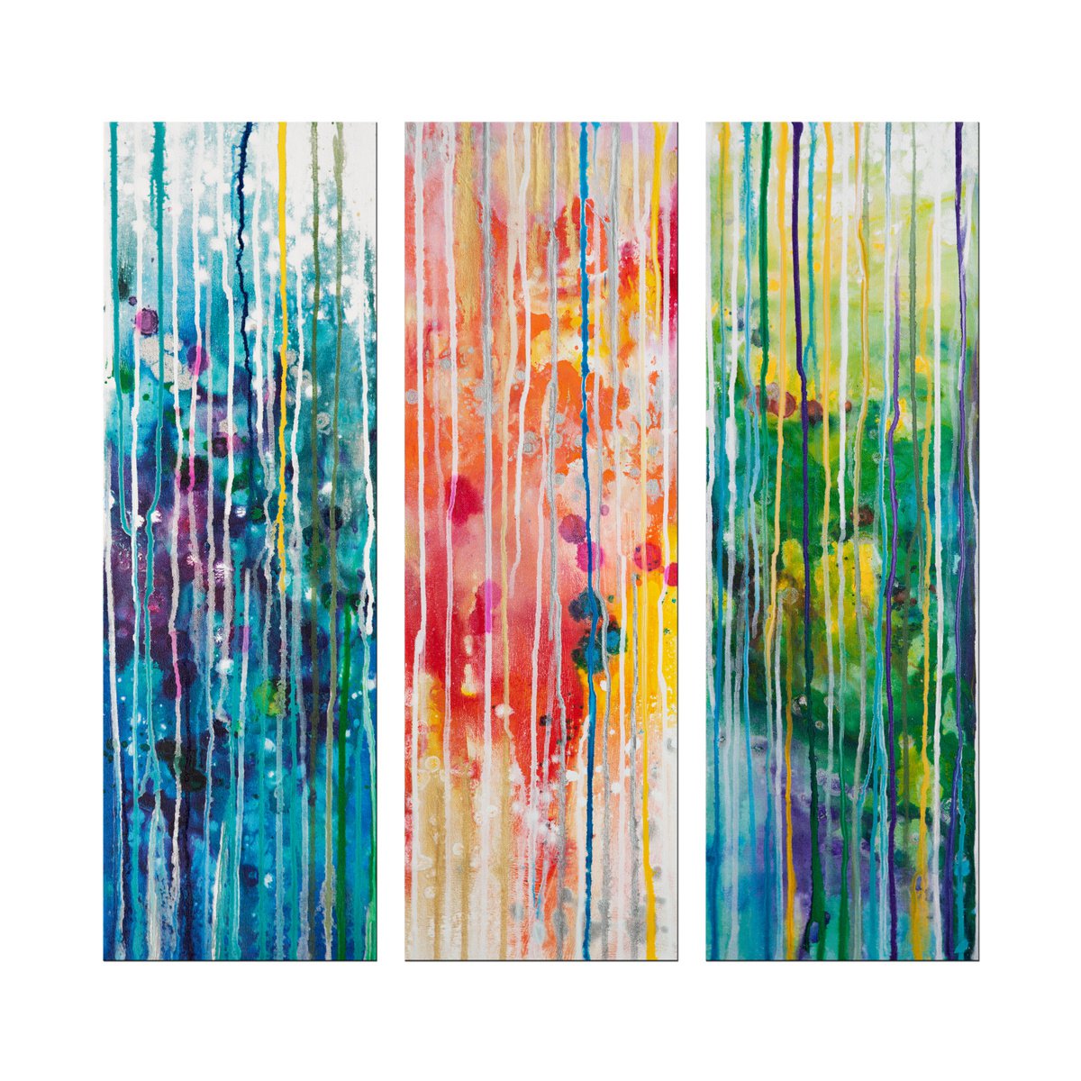 Abstract Acrylic Painting By Hilary Winfield, 30 X 30, Underwater Magic 3, Original Artwork