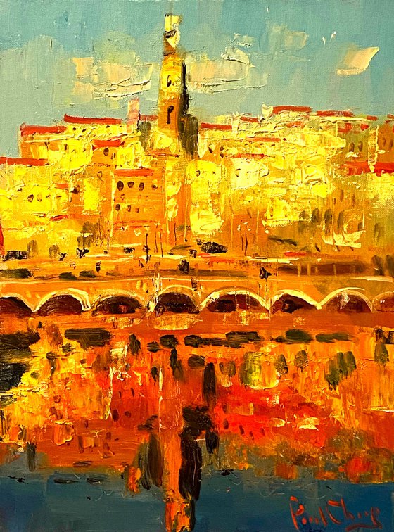 Menton Sunset Impression-gave