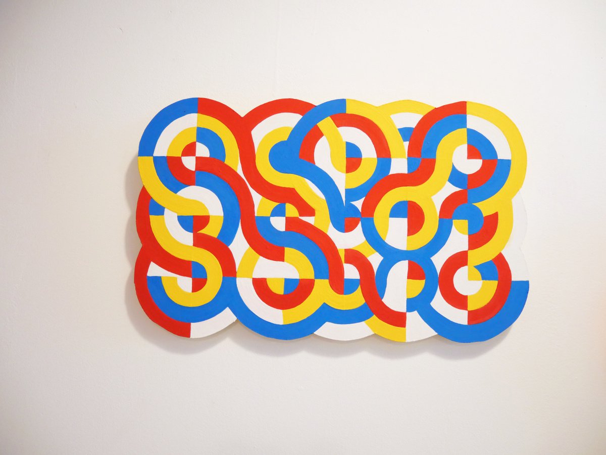 Geometric Abstract Sculpture By Jessica Moritz, 23 X 14, Blame It On The Boogie-Circle Choreography, Original Artwork