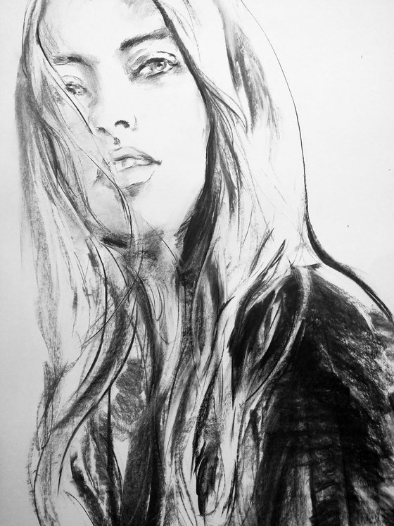 Big size drawing - Hello, my beautiful girl #1