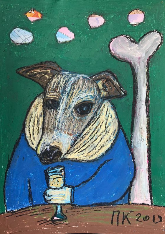 Drinking dog #49