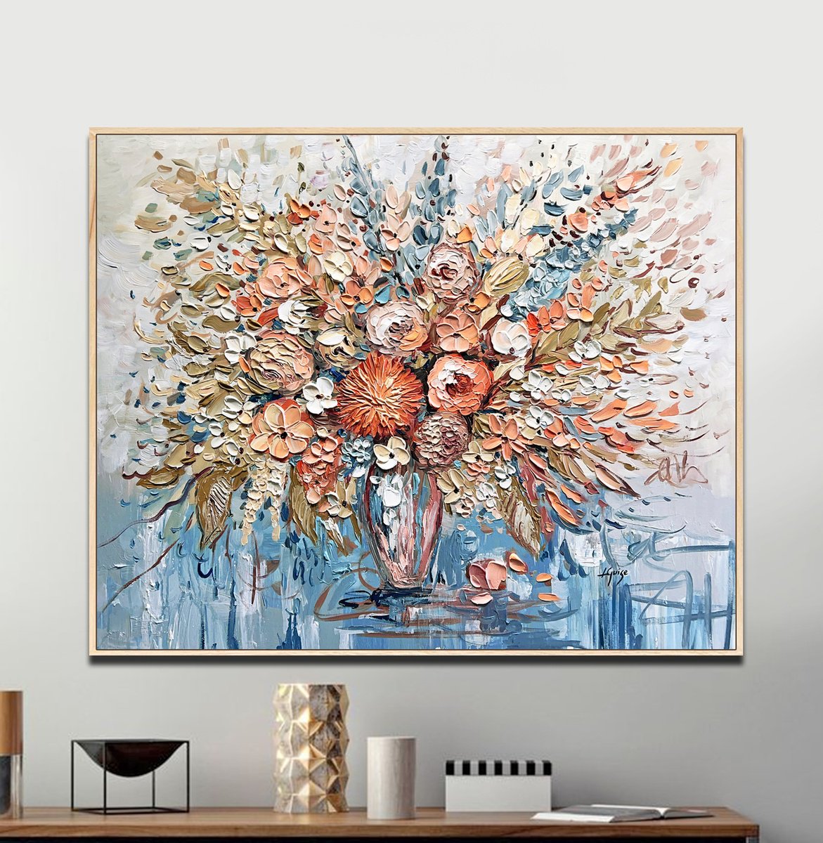  Peach Parfait By Lana Guise, 41 X 33, Artwork For Sale On Artfinder